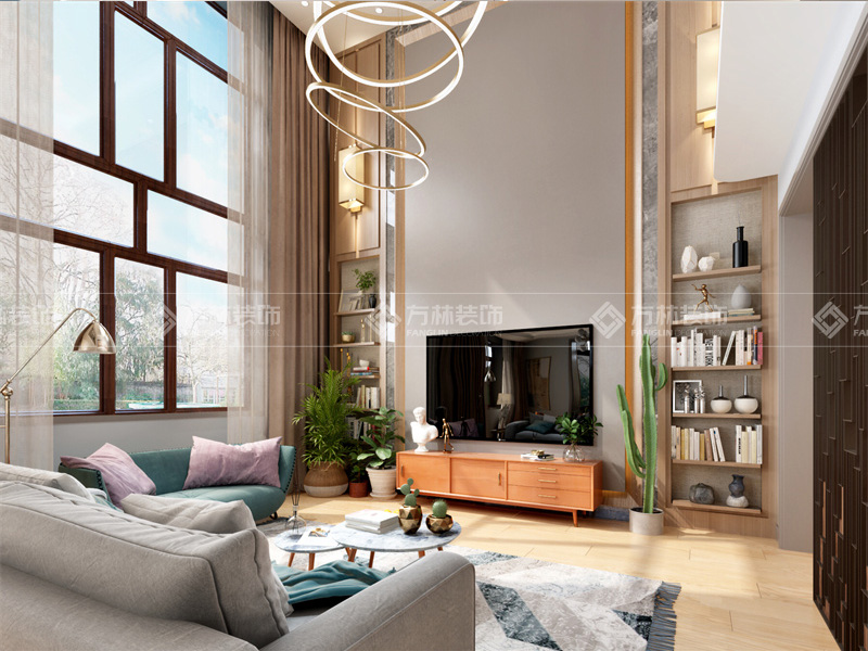 方林装饰现代风格复式房屋装修案例