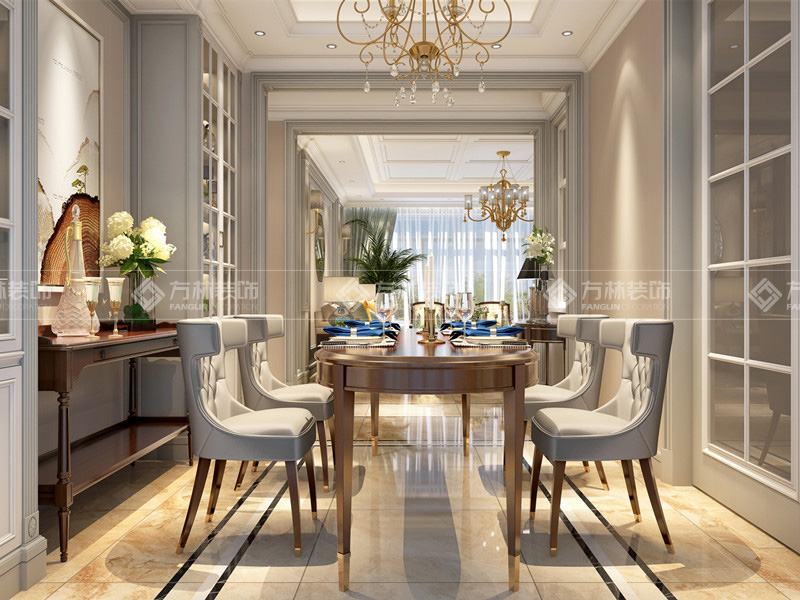 方林装饰美式轻奢风格家装案例