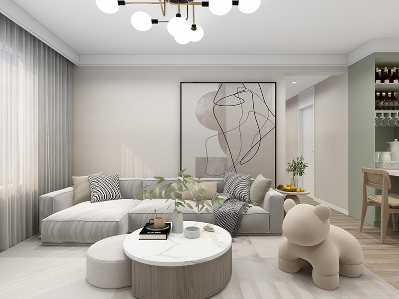 奶油侘寂风客厅 奶油侘寂风客厅